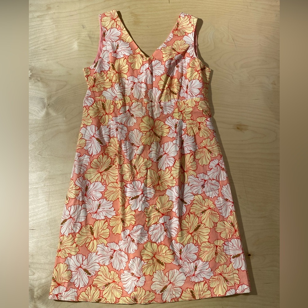 Izod Pink and Orange Sleeveless V-Neck Sundress Large (ND)